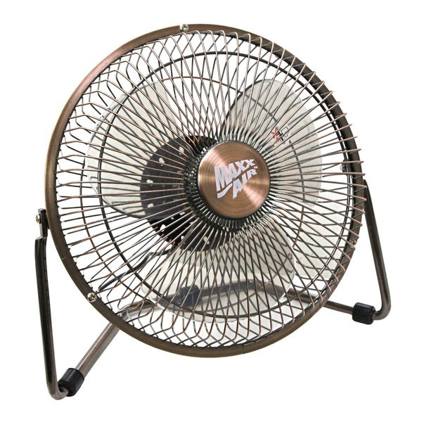 Maxx Air 8 in. Desk Fan, Table Fan, Portable Fan, USB Fan, Non-Oscillating, 1 Speeds, Copper HVDF8UPS